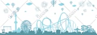 draw landscape silhouette city skyline city silhouette