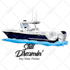 create line art or illustration of boat, yacht, car, object