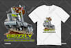 create custom tshirt design clothing brand illustration for your brand or band