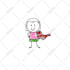 make a stickman  stick figure with kid drawing style