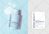 shampoo label design, lotion bottle label, cosmetic product packaging design