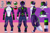 draw reference sheet card of your character desing