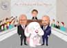 make group caricatures for business teams, friends, family
