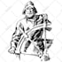 draw detailed vector line art black and white illustration