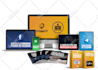 design digital product mockup, ecover bundle, online course bundle and covers