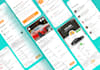design mobile UI, app UI UX design, app prototype with figma