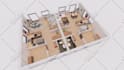 do 3d render of a floor plan