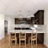 do modern and luxury kitchen interior design in 3d rendering
