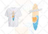 surfing summer t shirt and logo design