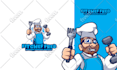 design cartoon logo, cute mascot, character illustration