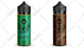 do vape e liquid bottle label and packaging design