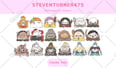 draw cute kawaii doodle illustrations for stickers