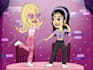 make big mouth cartoon couple portrait