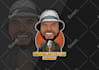 design podcast logo and cover art with cartoon style