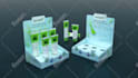 do product display counter, posm items, retail display stand