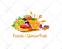 create a creative vegetable, fruit and juice logo