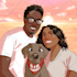 draw a custom disney style cartoon portrait for couples or families