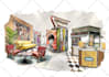 draw an interior perspective illustration watch color
