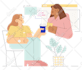 create a unique custom vector illustration in flat style