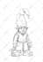 draw black and white dark horror fantasy art