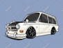 make vector car illustration in cartoon style