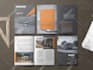 design product catalog and minimalist brochure