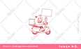 design cute kawaii cartoon design for merch and sticker
