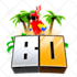 make hytale or minecraft server logo game
