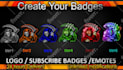 design twitch emotes twitch badges  twitch sub badges