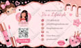 do professional feminine glitter  business card, credit card