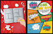 design comic book cover, comic book interior