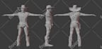 make top game ready low poly 3d character