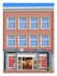 draw poster minimalist of your building on cartoon
