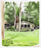 paint landscape and architechtural structure with watercolor
