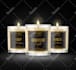 do luxury minimalist candle label and product label
