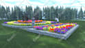 create garden or landscape 3d rendering