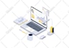design amazing 3d isometric infographic illustration