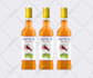 design modern product label and 3d mockup