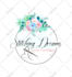 do feminine watercolor boho flowers logo
