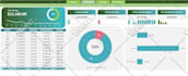 design excel or google sheets template with dashboard