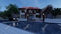 create hyper realistic 3d model, rendering  of exterior and interior design