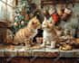 create unique christmas  illustration in ai art format