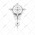 create a tattoo design using fineline and blackwork tattoo style