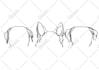 draw pet ears silhouette for tattoo