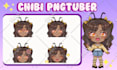 draw png tuber model for streaming in chibi style