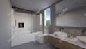 create modern bathroom interior design with realistic render