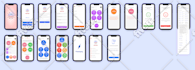 design app mockup, wireframe, prototype and UI