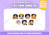 create custom chibi cute emotes for twitch, youtube, discord
