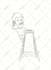 draw fun cartoon line art in 5 dollar