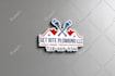 design construction, roofing, electrician, handyman or plumbing logo